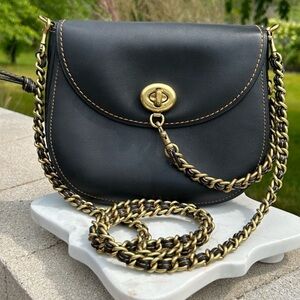 Coach 1941 Turnlock Saddle Bag with Chain 59241